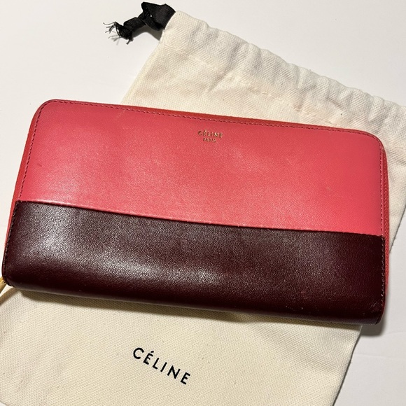 ✨CELINE✨Phoebe Philo Colorblock Leather Wallet - Picture 3 of 6